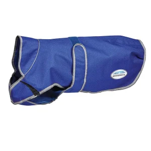 Abrigo Perro Impermeable Comfitec Premier Free Deluxe Medium Azul Oscuro Gris Blanco Weatherbeeta