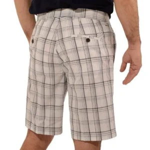 Bermudas blancas de cuadros, hombre (Outlet)