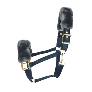 Cabezada de cuadra azul Show Line Half Halter Bucas