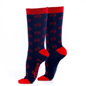 Calcetines algodón logo azul marino