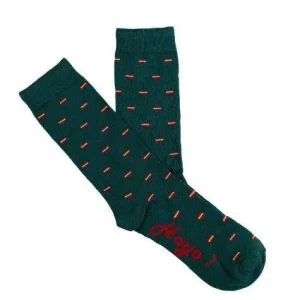 Calcetines con bandera de España, verde oscuro