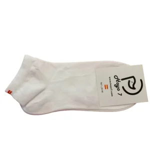 Calcetines tobilleros con bandera de España, blanco