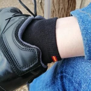 Calcetines tobilleros con bandera de España, negro Venta caliente en línea