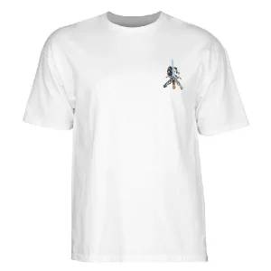 Camiseta Powell Skull and Sword White