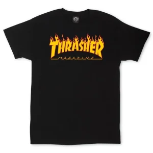 Camiseta Thrasher Flame Logo Black