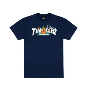 Camiseta Thrasher x Toy Machine Vortex Navy