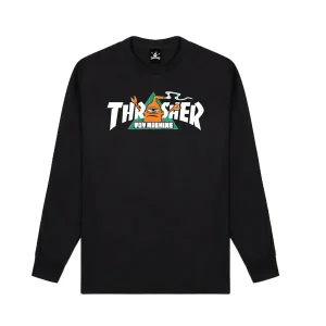 Camiseta Thrasher x Toy Machine Vortex Long Sleeve Black