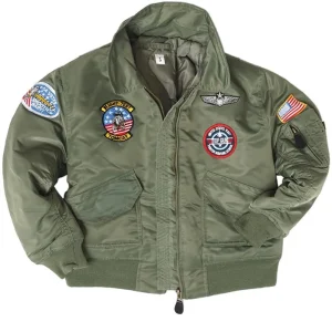 FLIEGERJACKE CWU KIDS M.ABZ. OLIV