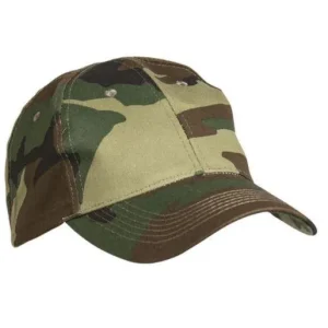 Gorra beisbol camuflaje woodland