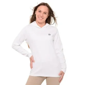 Hoodie Mujer. Algodón orgánico. Blanco en oferta