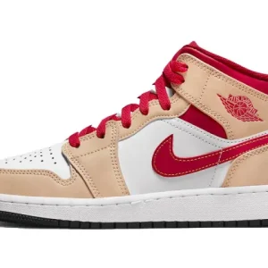 JORDAN 1 MID LIGHT CARDINAL GS En línea