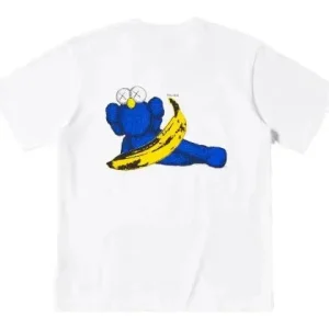 KAWS UNIQLO WARHOL UT GRAPHIC T-SHIRT WHITE BLUE