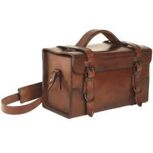 LEDERTASCHE M.TRAGEGURT BRAUN