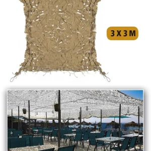 NETZ BROADLEAF ‘SHADE SAIL’ 3,0X3,0 DESERT