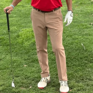 Pantalón elástico de invierno, color tostado, hombre