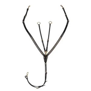 Pechopetral negro con inserciones de Latón Pariani