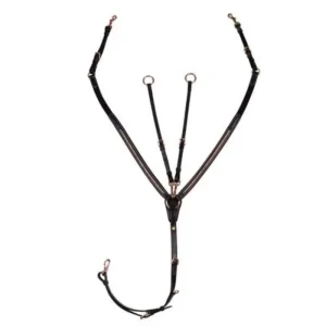 Pechopetral negro con inserciones de Oro Rosa Pariani Venta en línea