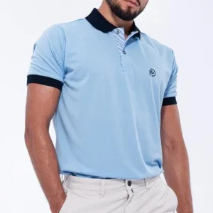 Polo de golf celeste UPF 50+, hombre (Outlet) Venta caliente en línea