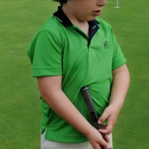 Polo técnico golf verde, kids/junior