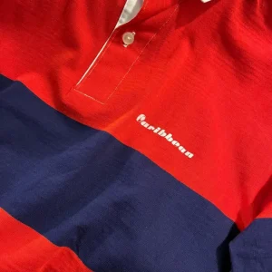 Polos Caribbean Vintage Franja Rojo/Azul En línea ahora