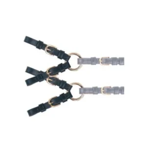 Puentes de cuero negro Ajustables para riendas Pariani