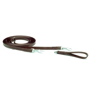 Riendas alemanas marrón oscuro de Cuero planas 5/8″ Pariani