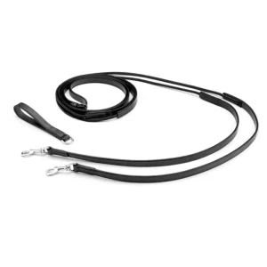 Riendas alemanas negro de Cuerda y cuero Pariani