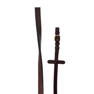 Riendas marrón oscuro de Cuero con Goma en un lado 5/8″ Pariani Oferta