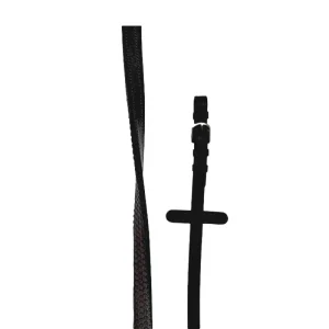 Riendas negro de Cuero con Goma en un lado 5/8″ Pariani