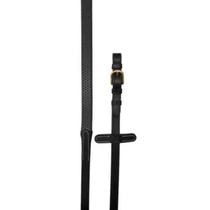 Riendas negro de Goma con hebillas de Latón 5/8″ Pariani