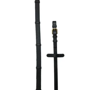 Riendas negro de Goma con Topes 5/8″ Pariani