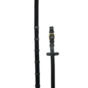 Riendas negro de Lona con Topes Continental con hebillas de Latón 3/4″ Pariani