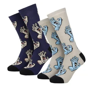 SANTA CRUZ NICKEL NAVY BLUE SOCKS PAK 2- Calcetines