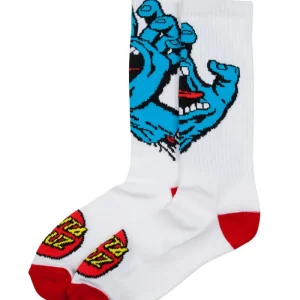 SANTA CRUZ SCREAMING HAND WHITE SOCKS- Calcetines