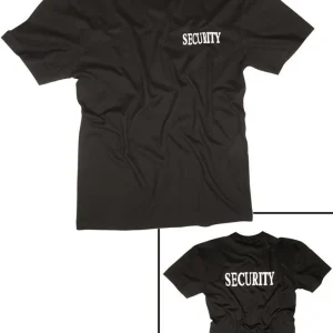 T-SHIRT SCHWARZ M.DOPPELDRUCK ‘SECURITY’