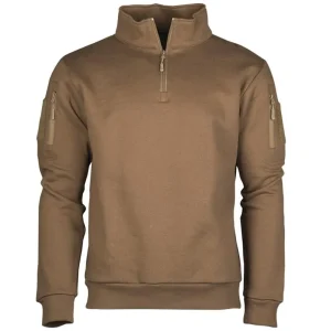 TACTICAL SWEATSHIRT M.ZIPPER DARK COYOTE Venta caliente en línea