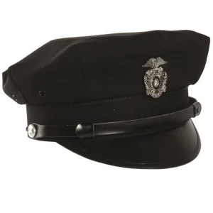 US POLICE SCHIRMMÜTZE M.ABZ.SCHWARZ